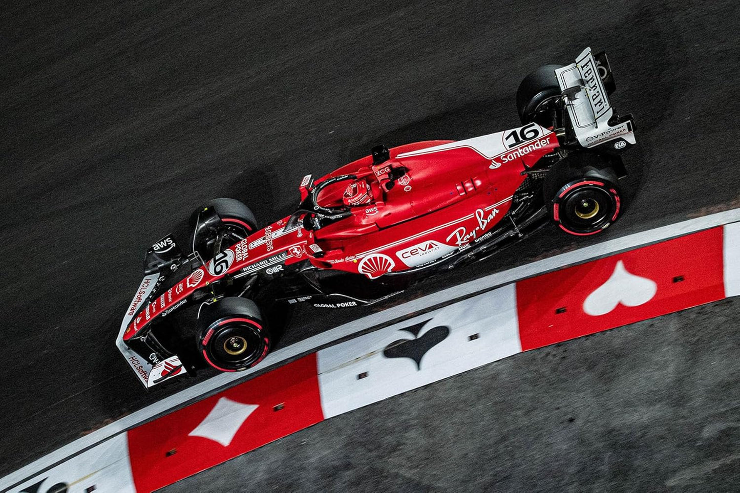 1/43 - SF-23 for Scuderia Ferrari F1 Team Signature Die Cast Adults Model Car Display F1 GP Las Vegas Collection - #16 Charles Leclerc