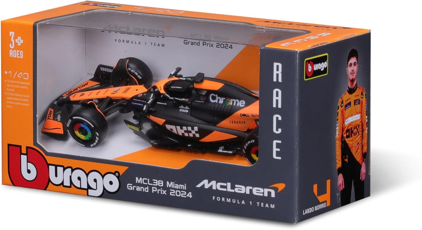 1/43 Scale Formula 1 Mclaren F1 MCL38 Miami Grand Prix Collection - #81 Oscar Piastri